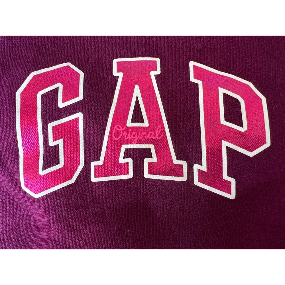 GAP Baby Girl's Crew Neck Sweatshirt Top Logo Active‎ Beach Plum 12-18 Months